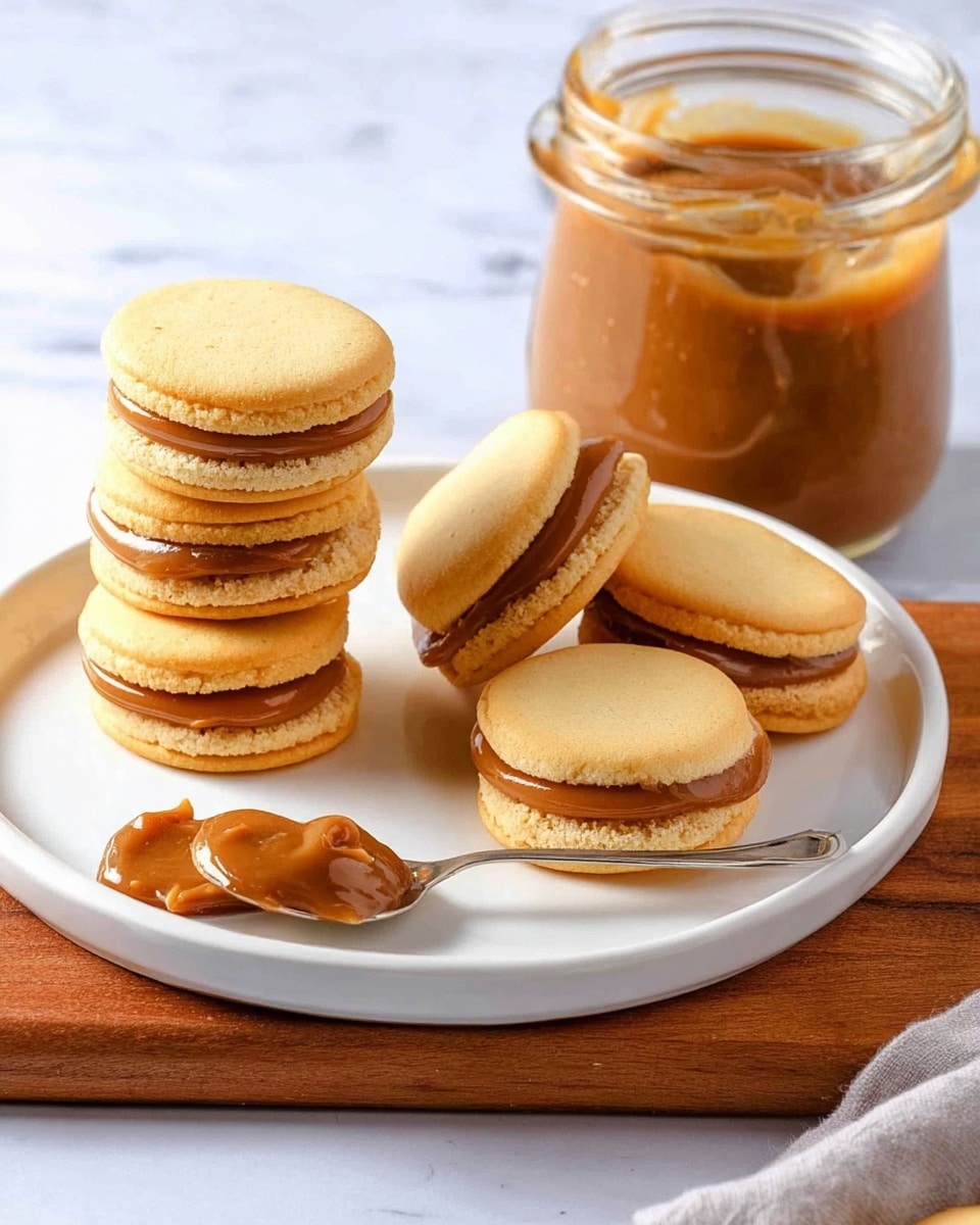 3 Ingredient Shortbread Cookie Sandwich with Dulce De Leche Recipe