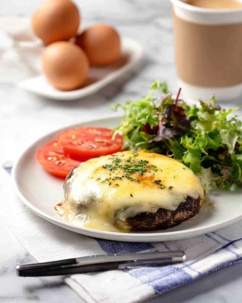 Sunday Sunshine Baked Eggs in Mushrooms Recipe